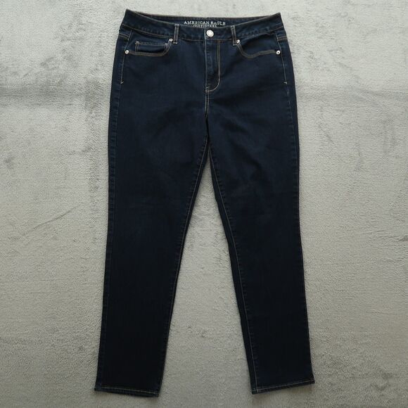 American Eagle Jeans Women's Size 33 Blue High-Rise Skinny Denim 29" Inseam - Picture 1 of 16